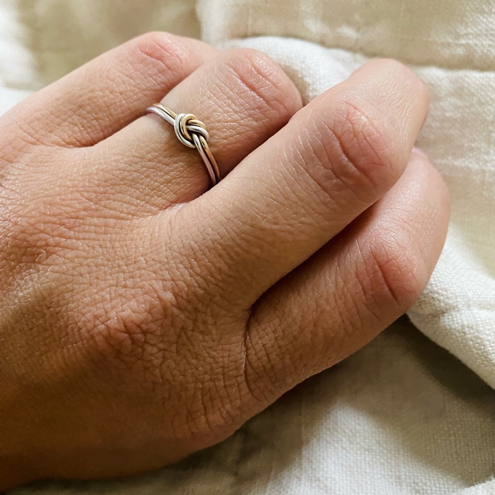 gold & silver knot ring